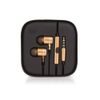 Slúchadlá stereo s mikrofónom jack 3,5 mm kovovo zlaté (BOX)