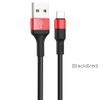 Kabel USB / USB-C 1m černo-červený - HOCO