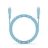 Silikonový kabel USB C / USB C QC4.0 PD 3A 60W 1m modrý - Forcell F-Energy
