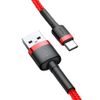 Nabíjecí a datový USB/USB-C 3 m červený - BASEUS Cafule