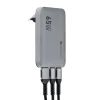 Ultra tenký síťový adaptér GaN III 2 x Type C + USB A, PD QC4.0 4A 65W šedá - FORCELL F-ENERGY