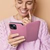 Puzdro / obal na Samsung Galaxy A14 5G ružové - kniha Dual Pocket book