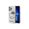 Obal / kryt na Apple iPhone 13 Pro bílý - Hello Kitty IML Head Logo