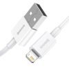 Kabel USB na Apple, Lightning 8-pin, 2,4A , 1m, bílý - Baseus