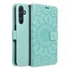 Puzdro / obal na Samsung Galaxy A25 zelené mandala - kniha MEZZO