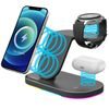 Bezdrátová nabíjecí stanice Aligator Smart Station S 15W, 3v1, černá