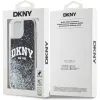 Obal / kryt na Apple iPhone 11 černý - DKNY HC Liquid Glitters W/Arch Logo