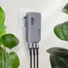 Ultra tenký síťový adaptér GaN III 2 x Type C + USB A, PD QC4.0 4A 65W šedá - FORCELL F-ENERGY