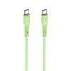 Silikonový kabel USB C / USB C QC4.0 PD 3A 60W 1m zelený - Forcell F-Energy
