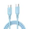 Silikonový kabel USB C to USB C 5A 100W 1m modrý - Forcell