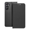 Puzdro / obal na Samsung Galaxy A34 5G čierny - kniha Forcell Carbon