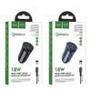 Nabíjačka do auta 18W s 2xUSB/micro USB káblom Z39 čierna - HOCO