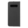 Puzdro / obal pre Samsung Galaxy S10 Plus čierne - kniha LUNA CARBON