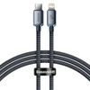 Nabíjecí / datový kabel USB-C - Lightning 20W 1,2m černý - Baseus CAJY000201 Crystal Shine Series