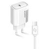 Síťová nabíječka 20W, USB-C, bílá, USB-C/USB-C kabel Aligator