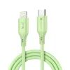 Nabíjecí / datový kabel USB-C - Lightning 1m zelený - Forcell F-Energy PD 3A 27W Silicone C346