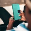 Pouzdro / obal na Apple iPhone 6 / 6 S tyrkysové - knížkové Fancy Book