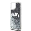 Obal / kryt na Apple iPhone 11 černý - DKNY HC Liquid Glitters W/Arch Logo