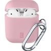 Ochranný kryt s karabinou cellularline bounce pro Apple Airpods 1,2 - růžový