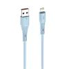 Datový kabel Lightning / USB A 1m 2,4A 12W modrý silikon - Forcell