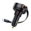 Autonabíječka USB-C QC4.0 + 70cm navíjecí kabel USB-C PPS PD3.0 60W černá - Baseus Enjoyment PRO
