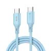 Silikonový kabel USB C / USB C QC4.0 PD 3A 60W 1m modrý - Forcell F-Energy