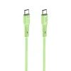 Silikonový kabel USB C to USB C 5A 100W 1m zelený - Forcell