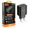 Aligator POWER DELIVERY 20W, USB + USB-C, čierna