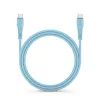 Silikonový kabel USB C to USB C 5A 100W 1m modrý - Forcell