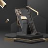 Obal / kryt na Apple iPhone 15 PRO MAX čierne - LEATHER Case Kickstand