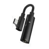 Adaptér AUX 2in1 Type C to Jack 3,5 mm / Type C LS19 černý - HOCO