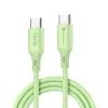 Silikonový kabel USB C to USB C 5A 100W 1m zelený - Forcell