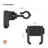 Univerzální držák mobilního telefonu na motorku a kolo FIXED Bikee Anti-Shock s antivibračním modulem, černý