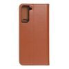 Pouzdro / obal na Samsung Galaxy S21 Plus hnědé - knížkové Leather Forcell case SMART PRO