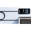Plochý kabel USB-C na USB-C VEGER PD 5 A 240 W CC2-MTB 1,5 m černý