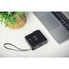 Multifunkčná 20W cestovná nabíjačka 5v1 s káblom micro USB/USB-C/Blesk, 10 000 mAh Power Bank, 15W bezdrôtové nabíjanie