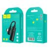 Adaptér AUX 2in1 Type C to Jack 3,5 mm / Type C LS19 černý - HOCO