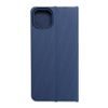 Puzdro / obal na Apple iPhone 14 Plus modré - kniha LUNA Carbon