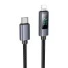 Nabíjecí, datový kabel USB C / Lightning PD 27W s displejem 1 m X112 černý - HOCO