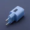 Cestovní nabíječka 33W GaN3 s kabelem, USB C + USB A modrá - FORCELL