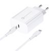 Cestovní nabíječka Forcell vstup USB C s kabelem Typ C - 3A 25W s funkcí PD a QC 4.0