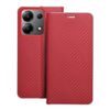Pouzdro / obal na Xiaomi Redmi Note 13 4G červené - knížkové LUNA Book Carbon