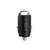 Autonabíječka 2xUSB-C výstupem v miniaturním provedení, podpora PD, 30W, černá - FIXED