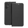 Puzdro / obal pre Samsung Galaxy A32 LTE čierne - kniha Forcell LUNA Carbon