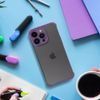 Obal / kryt na Apple iPhone 14 Pro fialový (ochrana fotoaparátu) - MINI BUMPERS