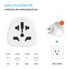 Adaptér FIXED pro zapojení EU, UK, US, AUS nabíječek do USA zásuvek, bílý
