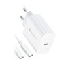 Cestovní nabíječka Forcell vstup USB C s kabelem Typ C - 3A 25W s funkcí PD a QC 4.0