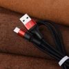 Kabel USB / USB-C 1m černo-červený - HOCO