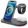 Bezdrátová nabíjecí stanice Aligator Smart Station S 15W, 3v1, černá