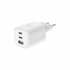 Síťový adaptér GaN 2x USB-C 65W PD + 1x USB-A 30W QC bílý - SWISSTEN